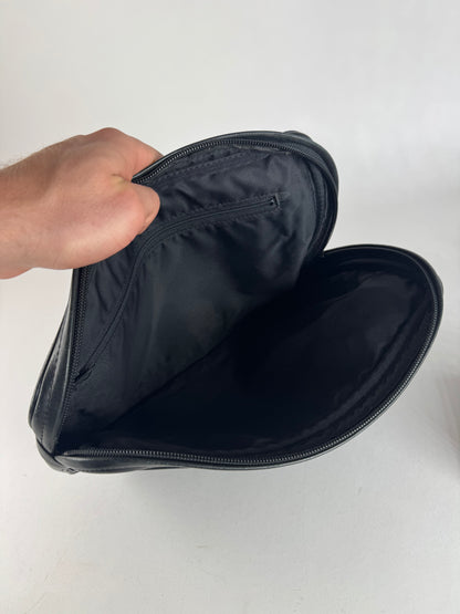 Vintage Issey Miyake Leather Clutch Black