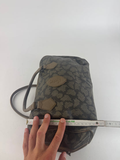 Sac vintage Yves Saint Laurent en cuir gris noir marron