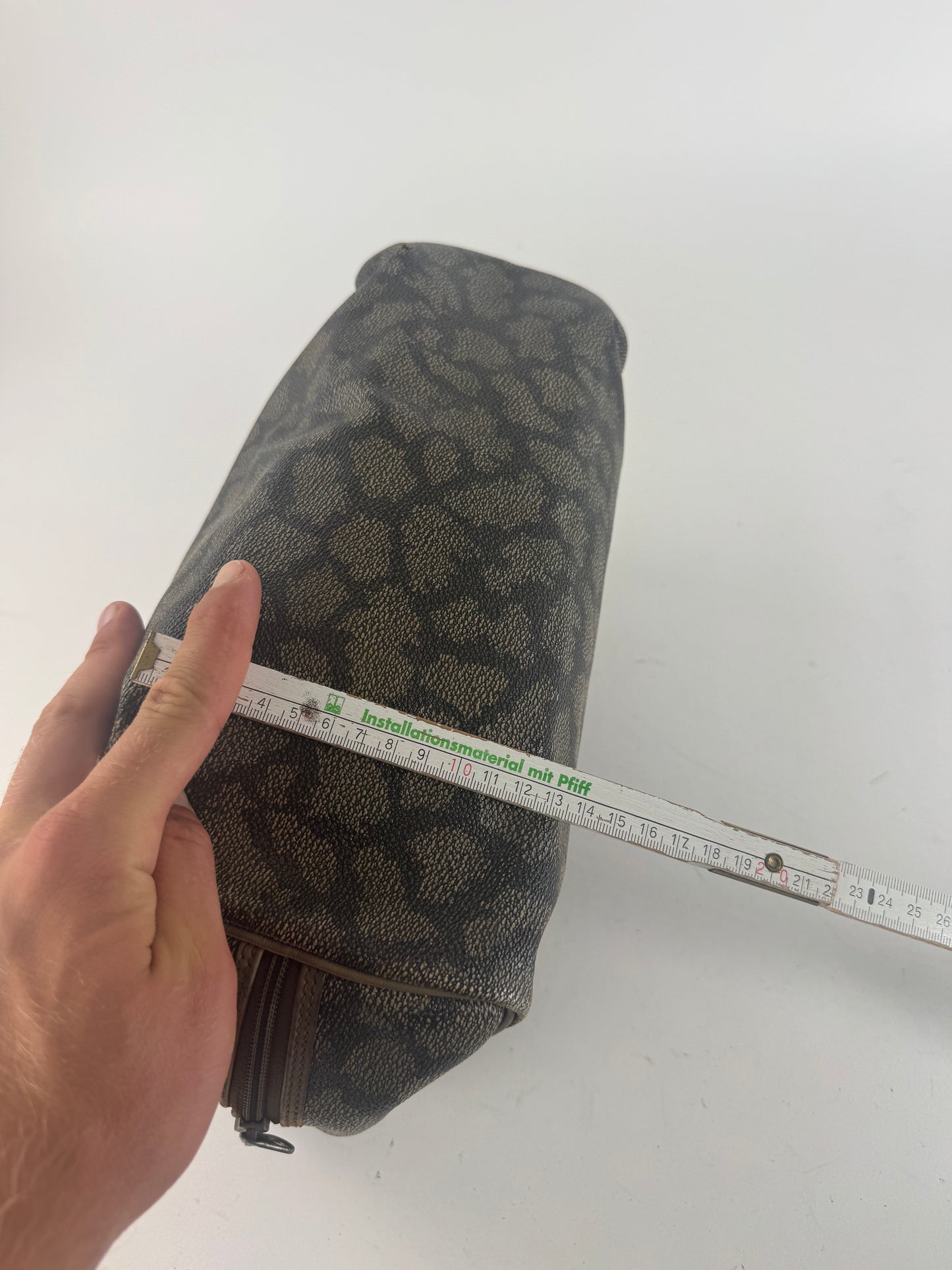 Sac vintage Yves Saint Laurent en cuir gris noir marron