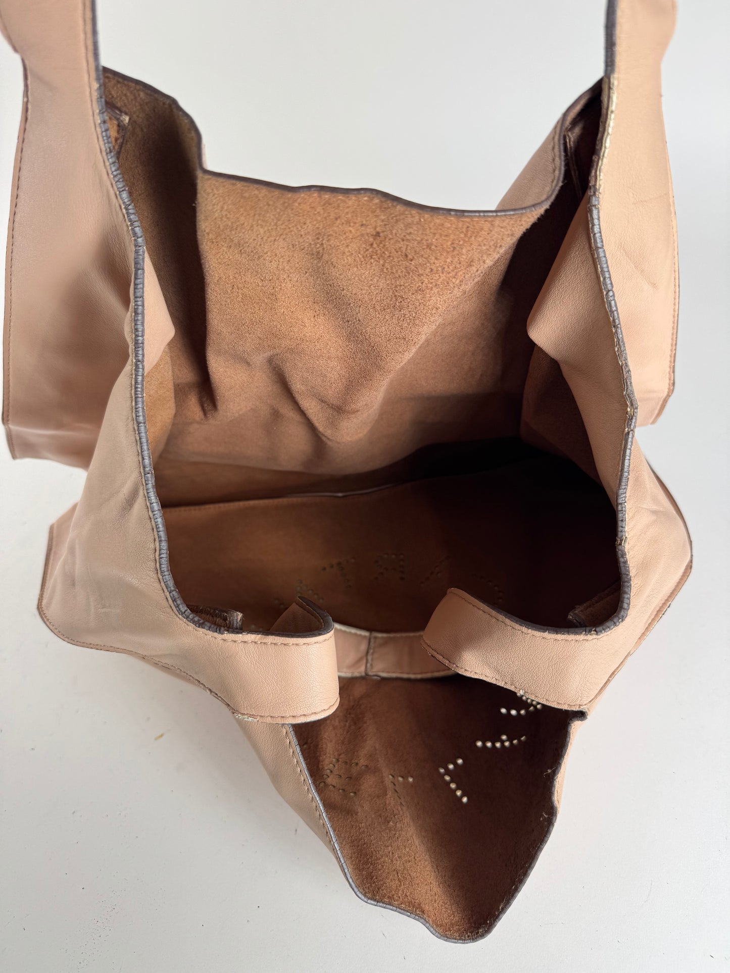 Sac fourre-tout vintage en cuir végétalien Stella Mc Cartney rose