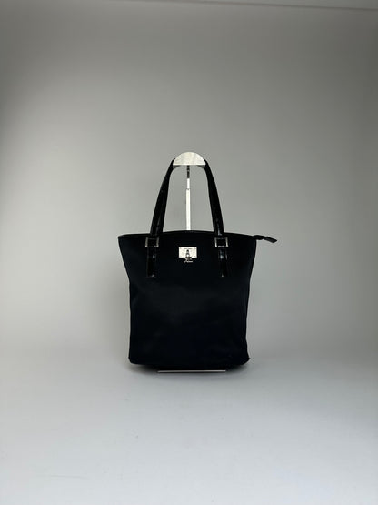 Vintage Courreges Nylon Tote Bag Black