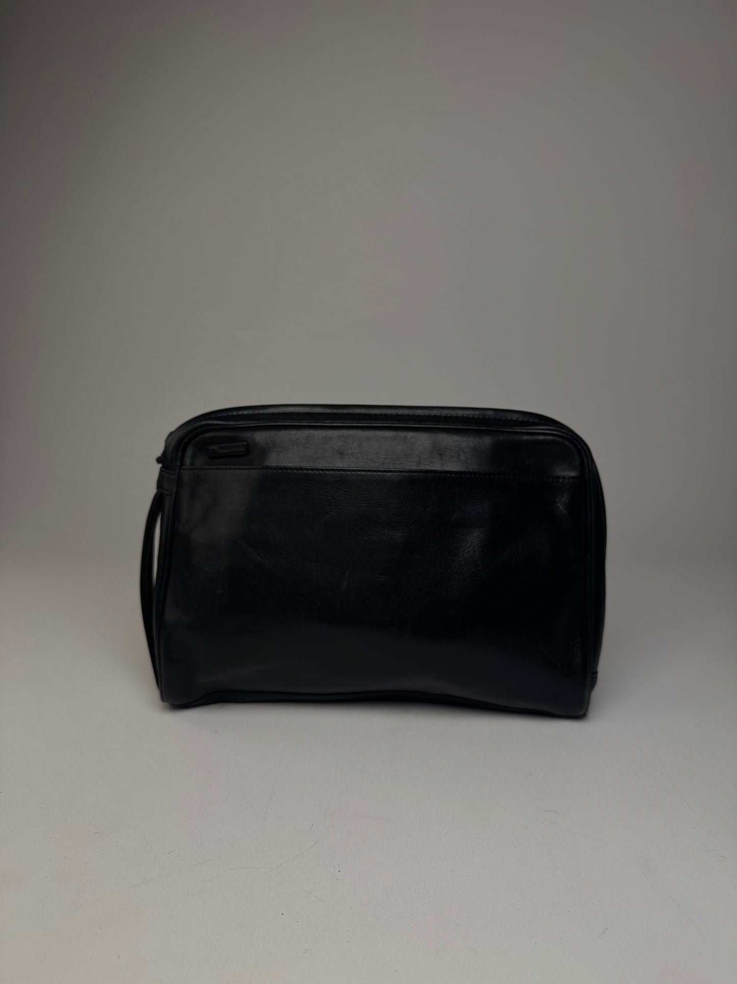 Vintage Issey Miyake Leather Clutch Black