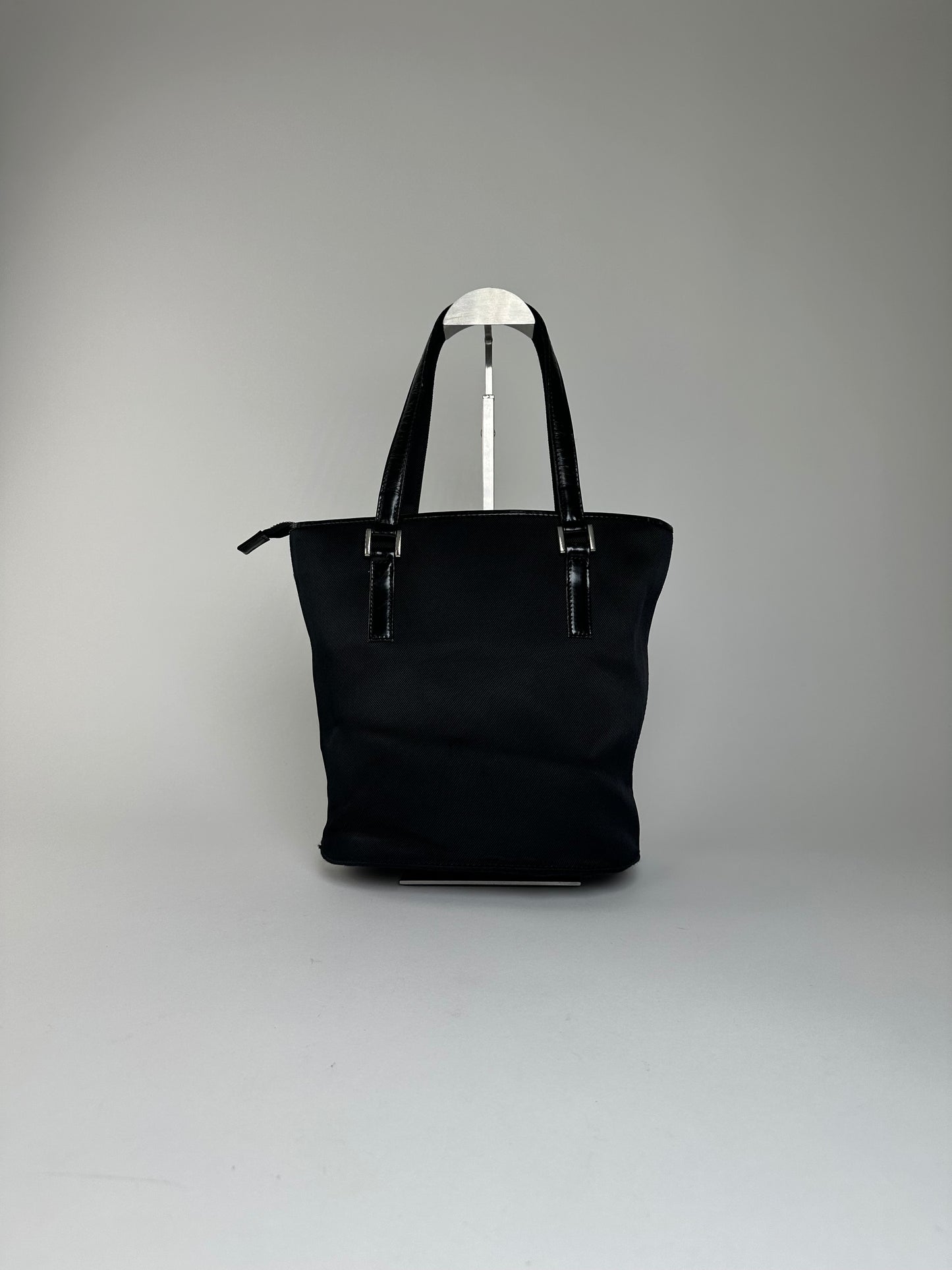 Vintage Courreges Nylon Tote Bag Black