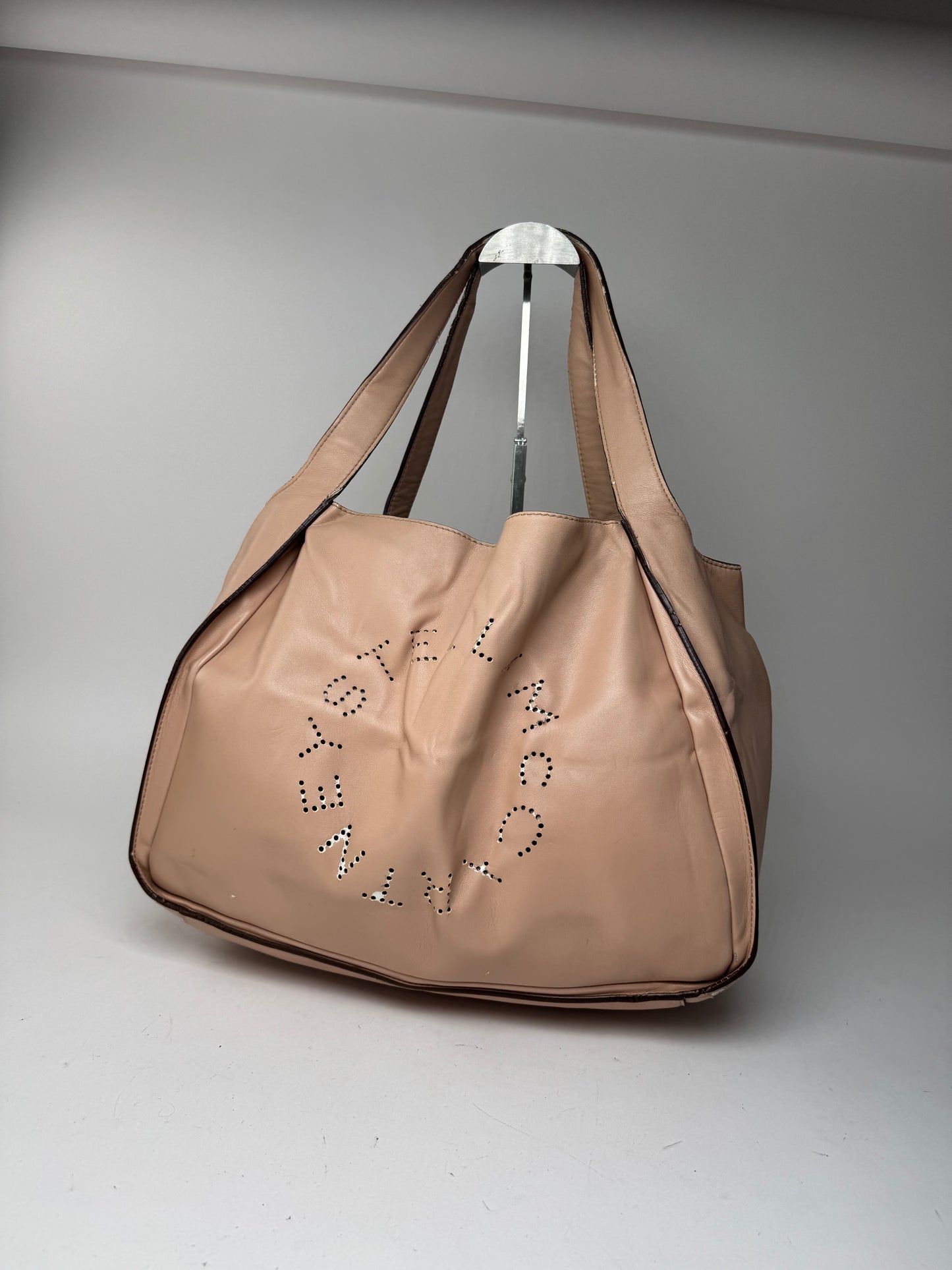 Sac fourre-tout vintage en cuir végétalien Stella Mc Cartney rose