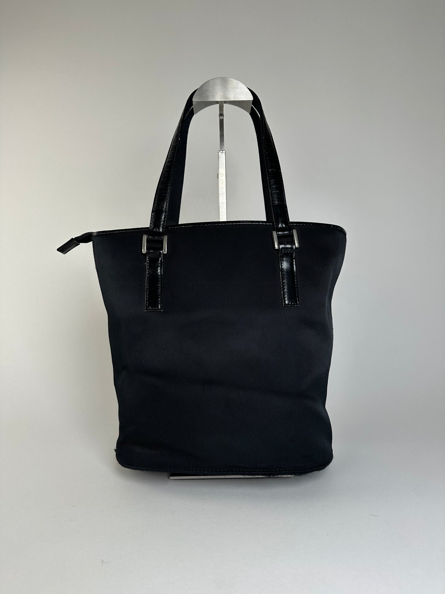 Vintage Courreges Nylon Tote Bag Black