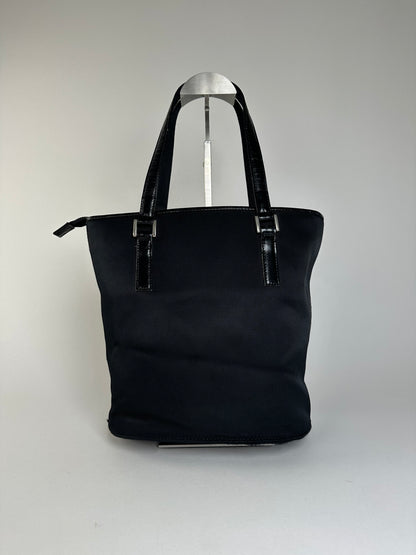 Vintage Courreges Nylon Tote Bag Black