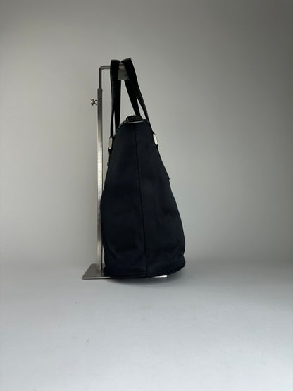 Vintage Courreges Nylon Tote Bag Black