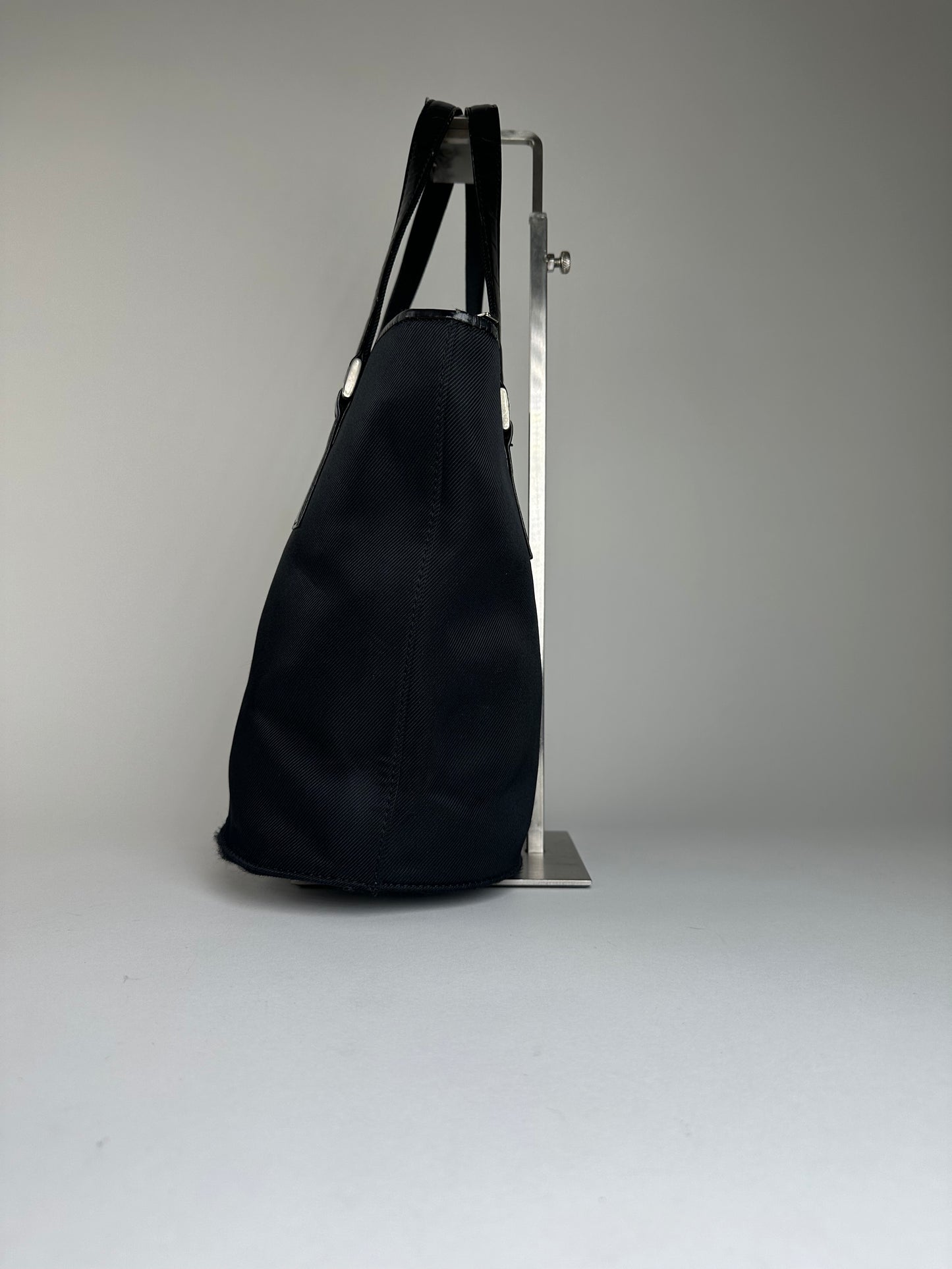 Vintage Courreges Nylon Tote Bag Black