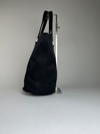 Vintage Courreges Nylon Tote Bag Black