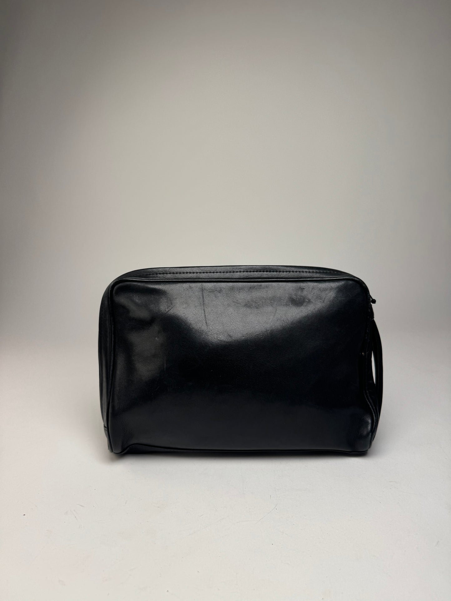 Vintage Issey Miyake Leather Clutch Black