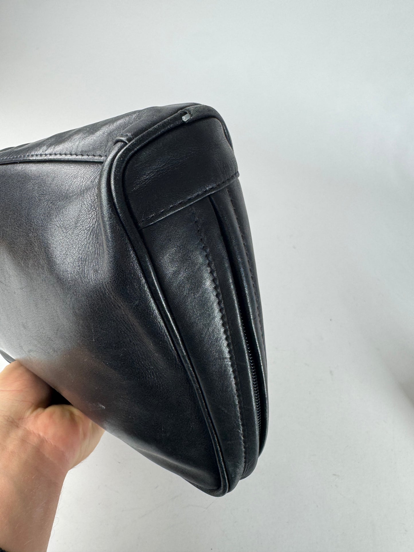 Vintage Issey Miyake Leather Clutch Black