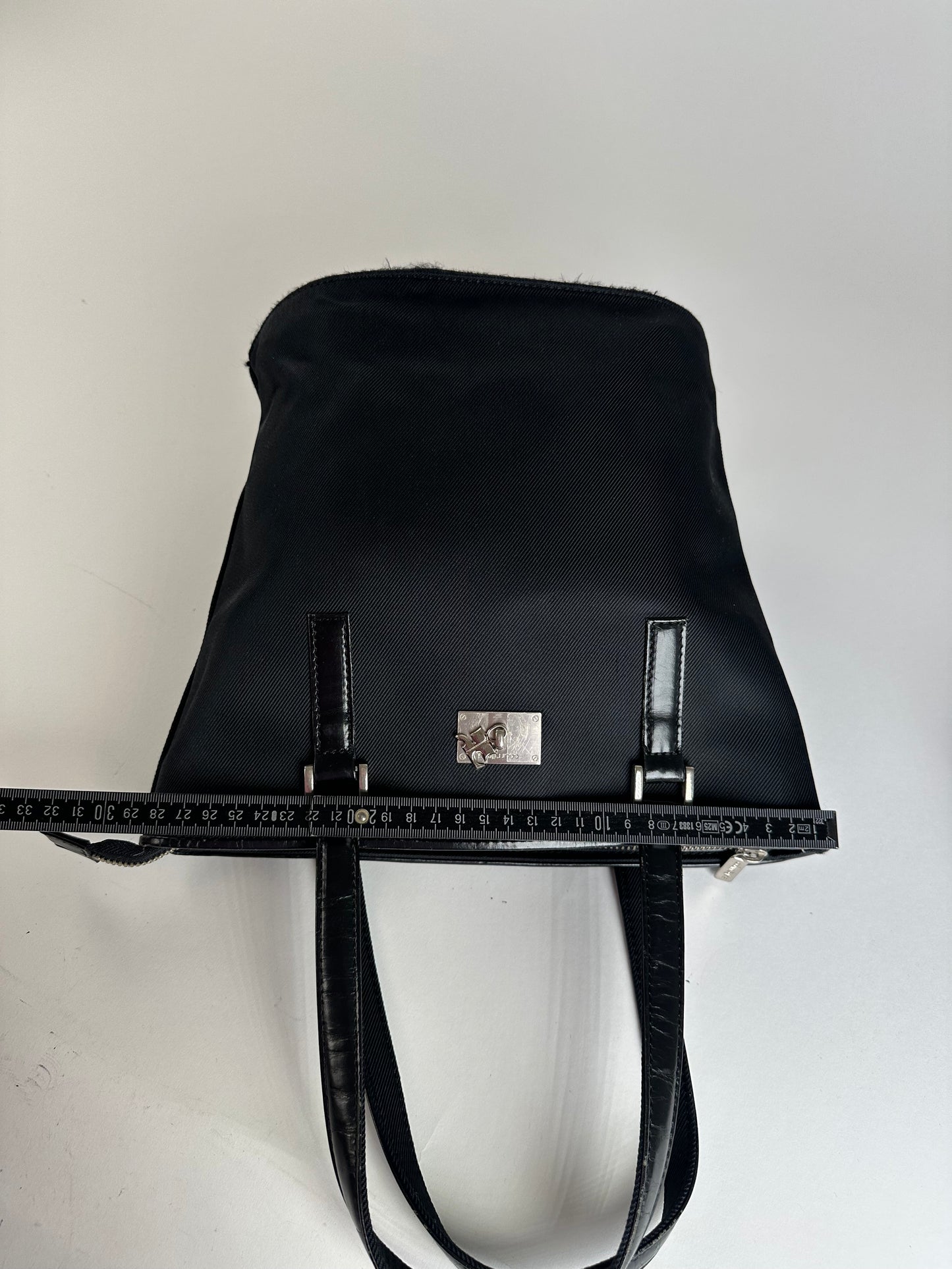 Vintage Courreges Nylon Tote Bag Black