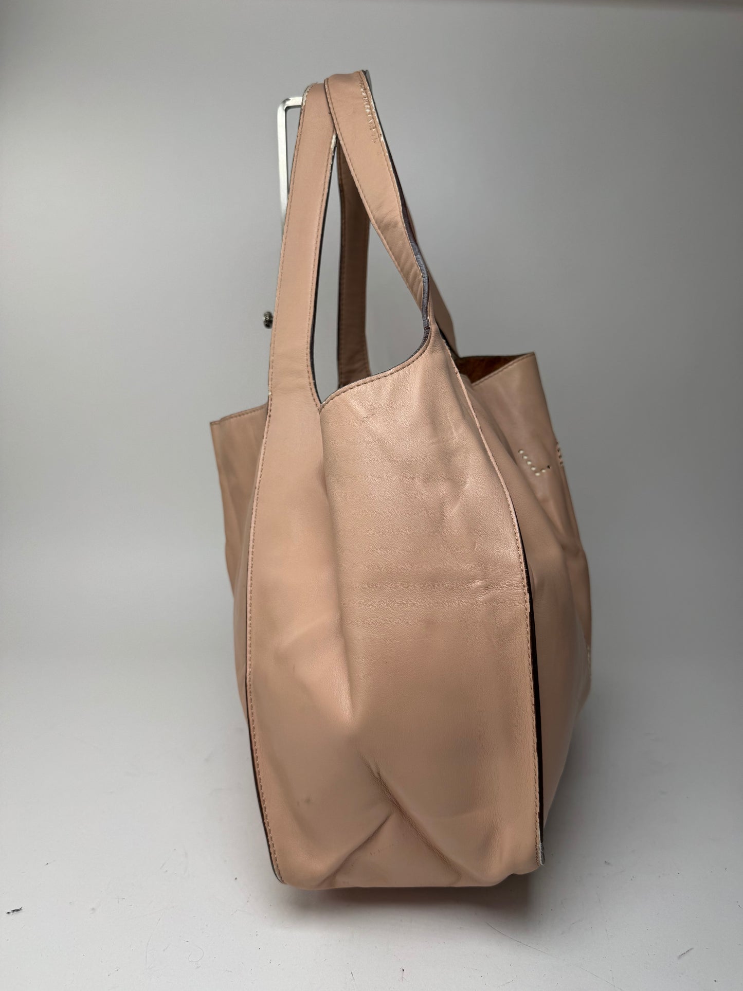 Sac fourre-tout vintage en cuir végétalien Stella Mc Cartney rose