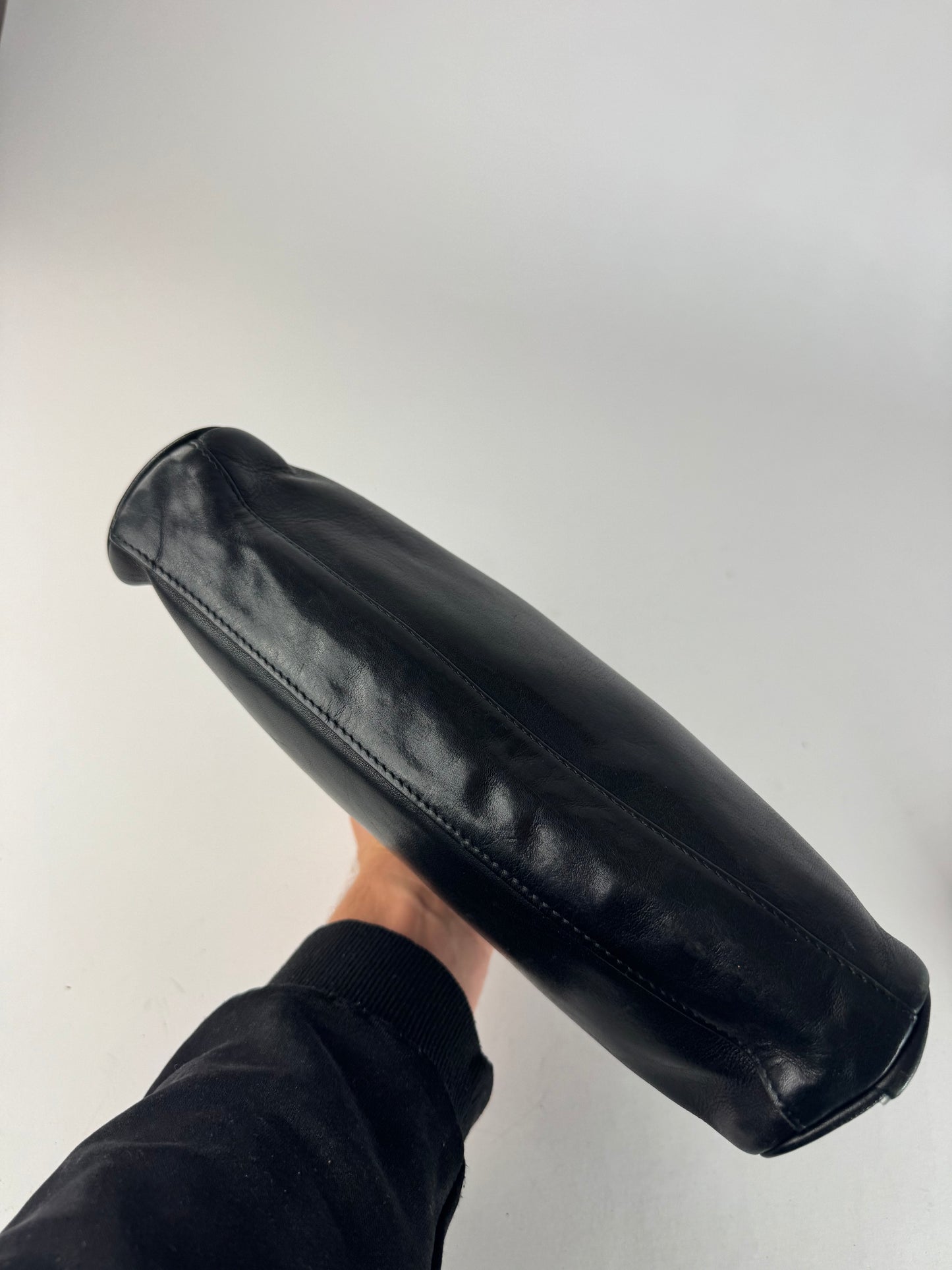 Vintage Issey Miyake Leather Clutch Black
