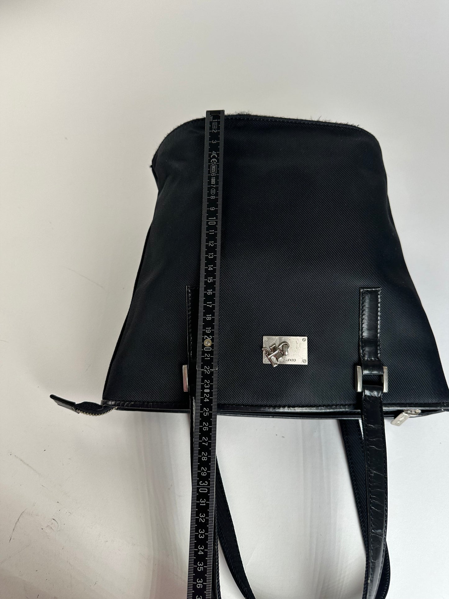 Vintage Courreges Nylon Tote Bag Black