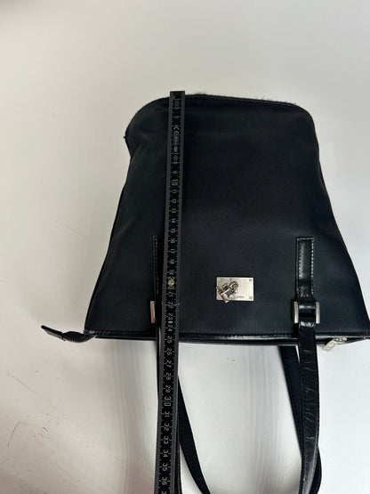 Vintage Courreges Nylon Tote Bag Black