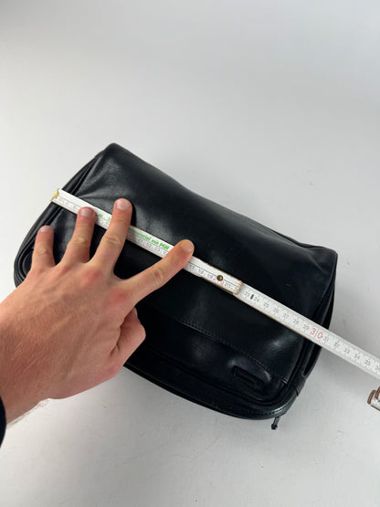 Vintage Issey Miyake Leather Clutch Black