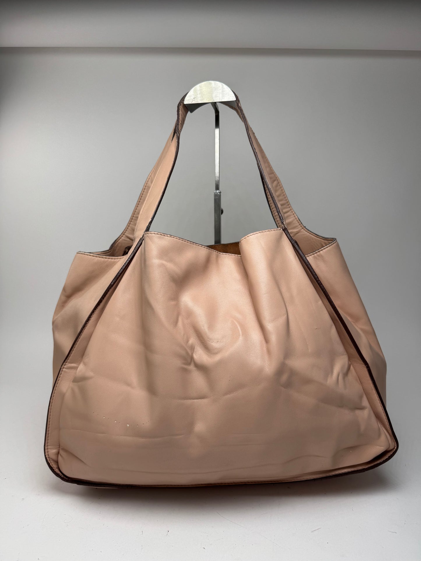 Sac fourre-tout vintage en cuir végétalien Stella Mc Cartney rose