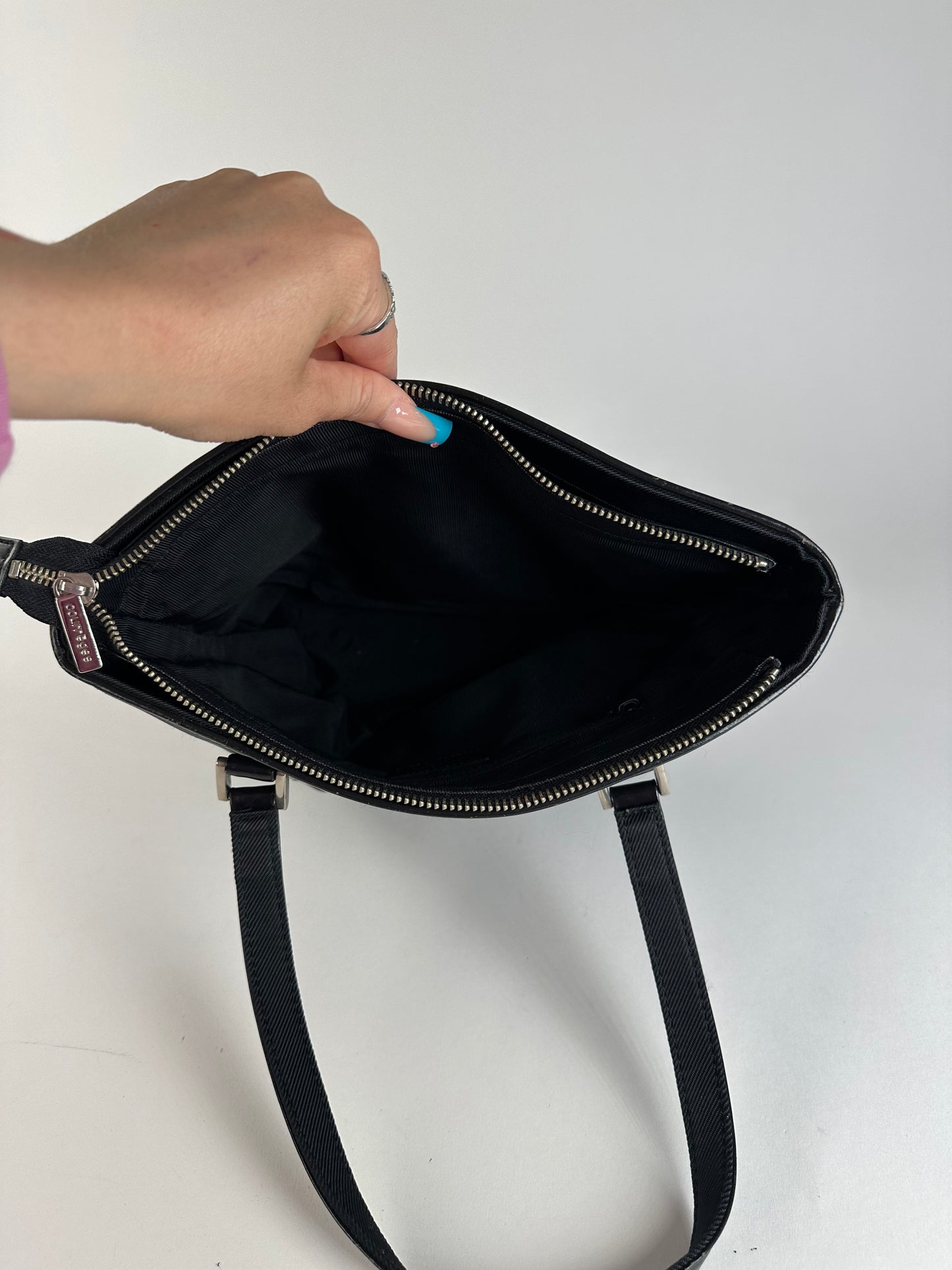 Vintage Courreges Nylon Tote Bag Black
