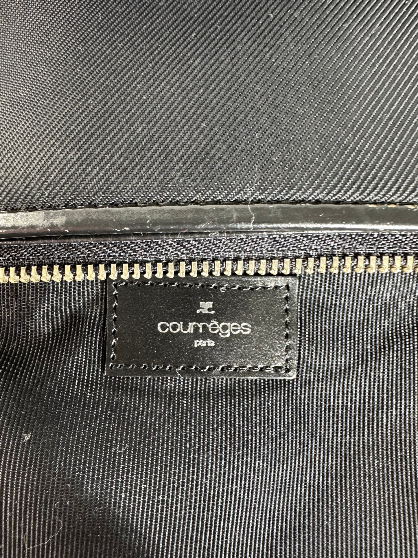 Vintage Courreges Nylon Tote Bag Black