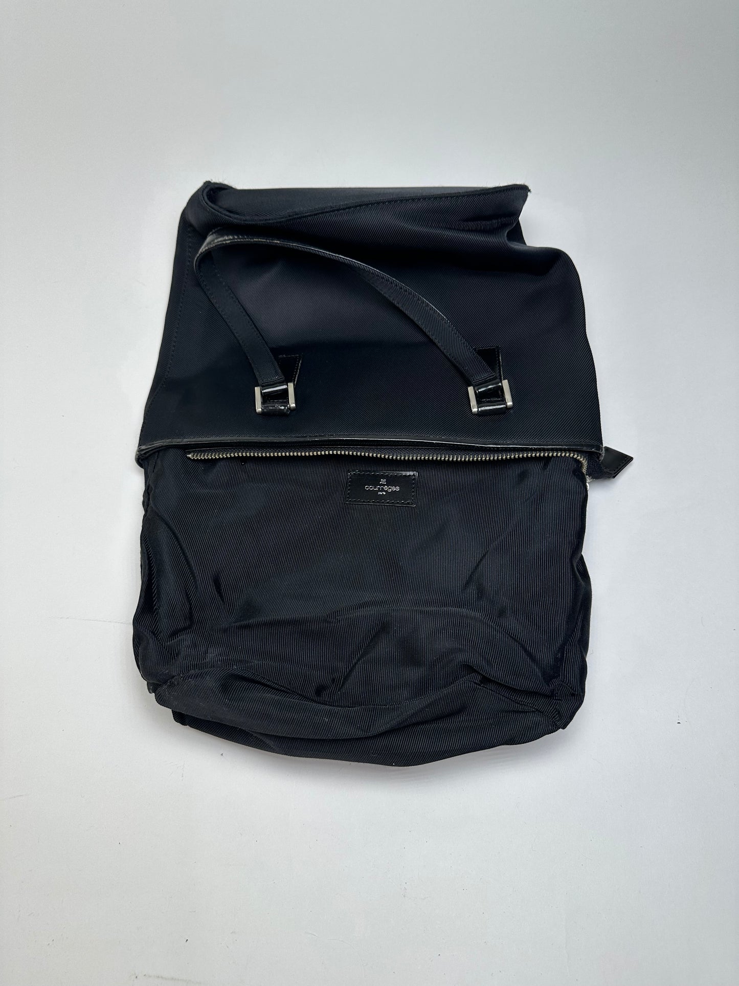 Vintage Courreges Nylon Tote Bag Black