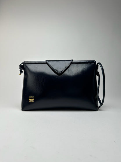 Sac vintage en cuir verni noir Givenchy