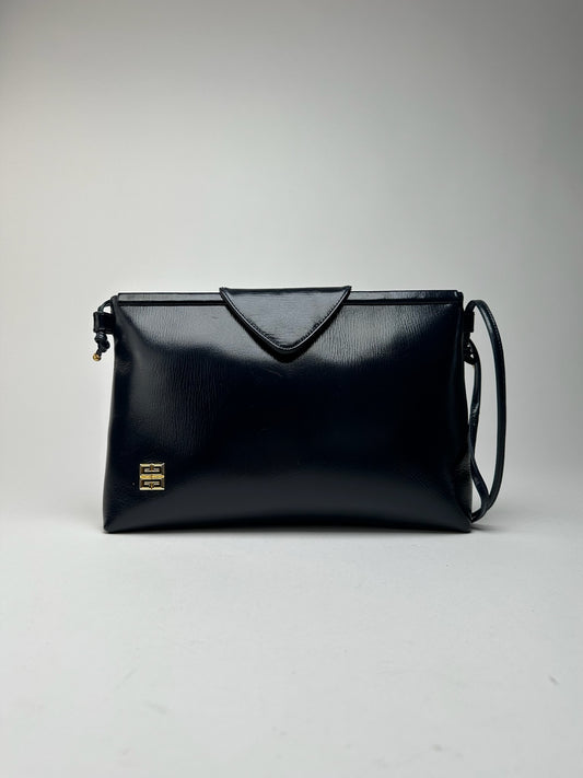 Sac vintage en cuir verni noir Givenchy