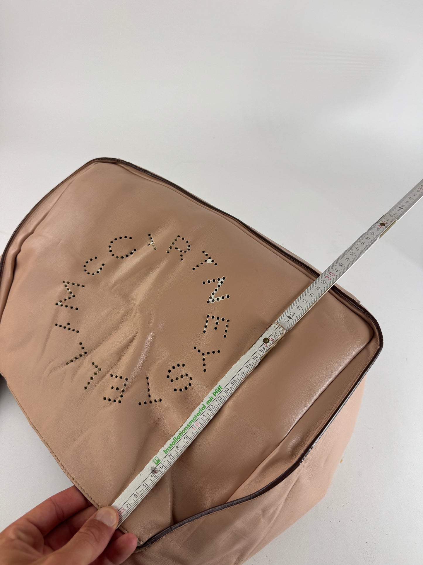 Sac fourre-tout vintage en cuir végétalien Stella Mc Cartney rose