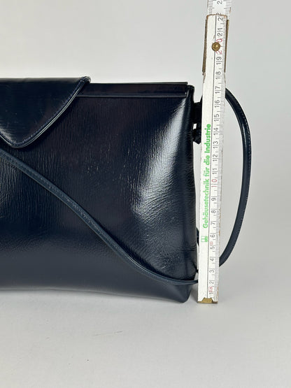 Sac vintage en cuir verni noir Givenchy