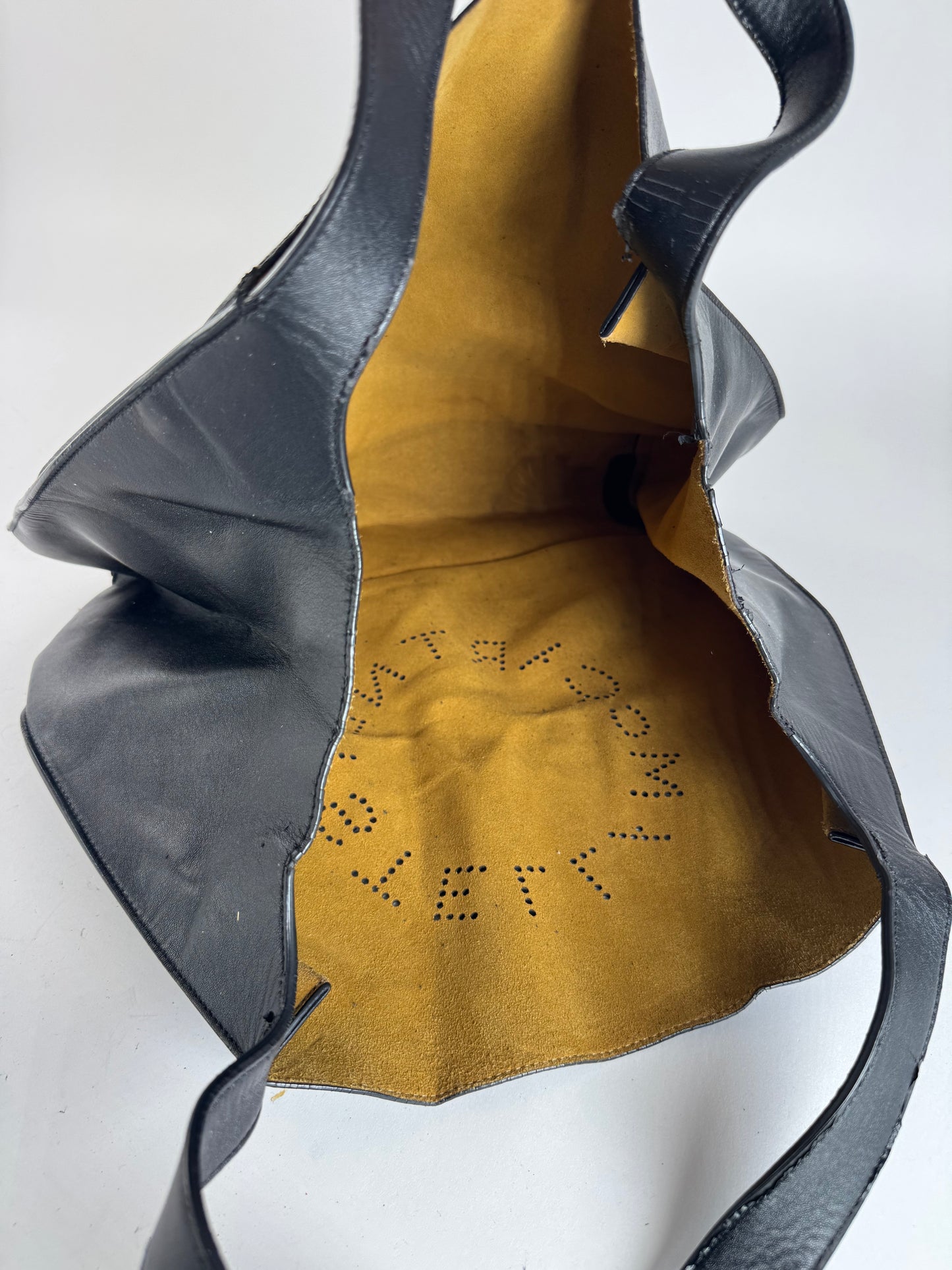 Sac fourre-tout vintage en cuir végétalien avec logo Stella Mc Cartney