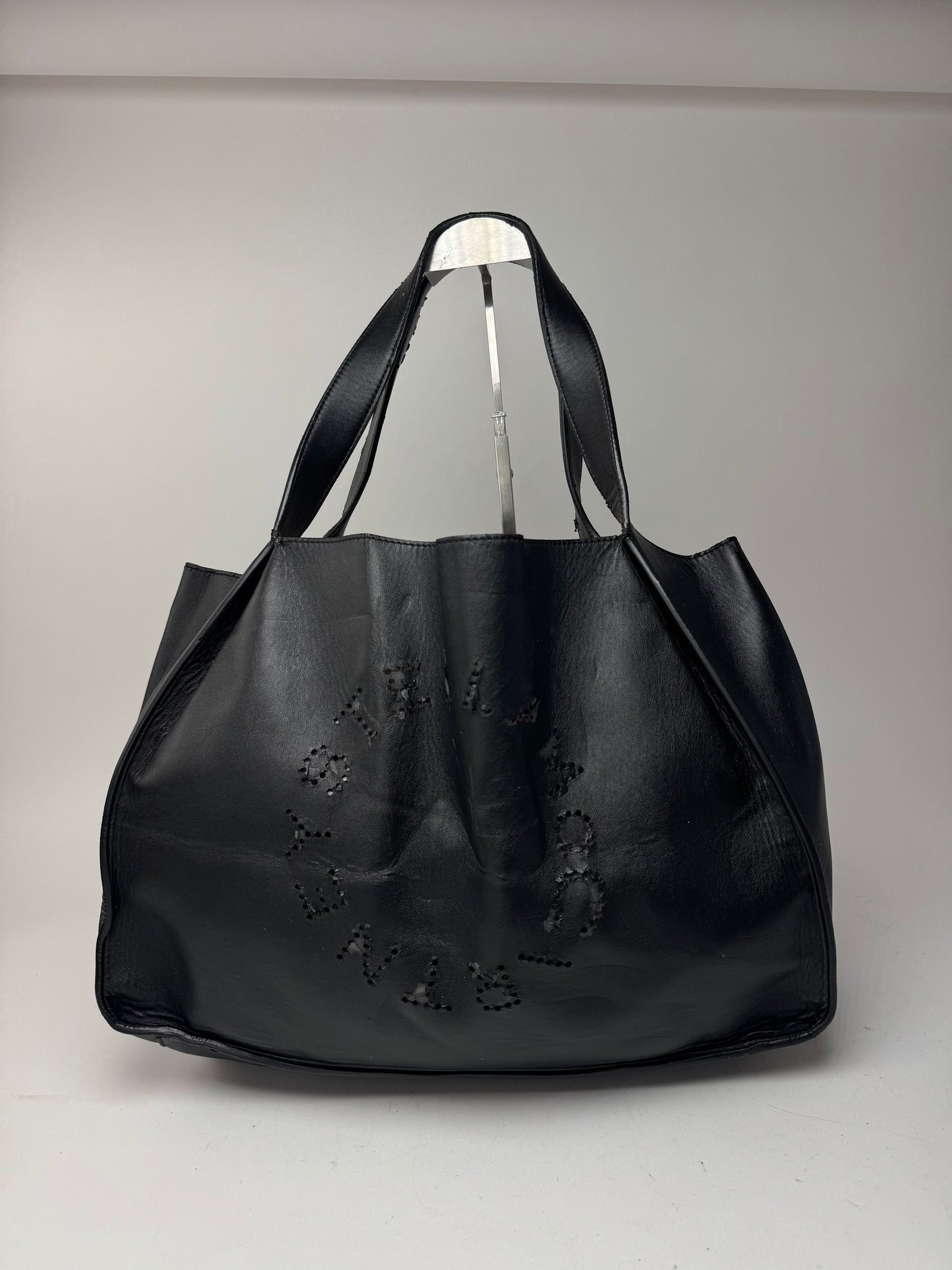 Sac fourre-tout vintage en cuir végétalien avec logo Stella Mc Cartney