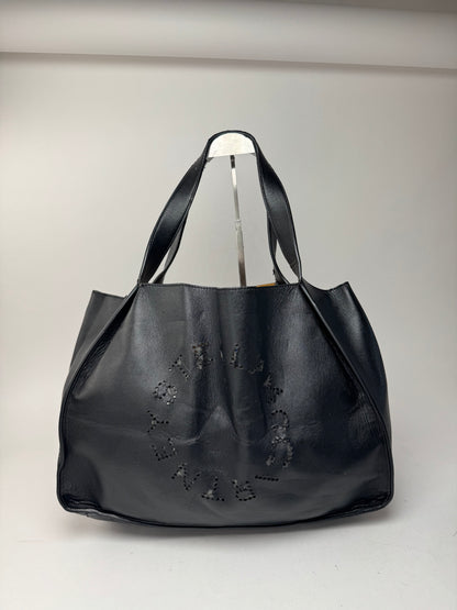 Sac fourre-tout vintage en cuir végétalien avec logo Stella Mc Cartney