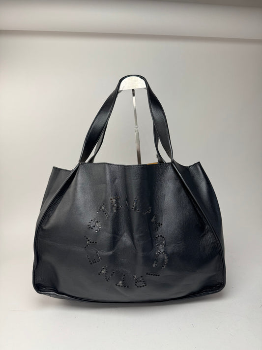 Sac fourre-tout vintage en cuir végétalien avec logo Stella Mc Cartney