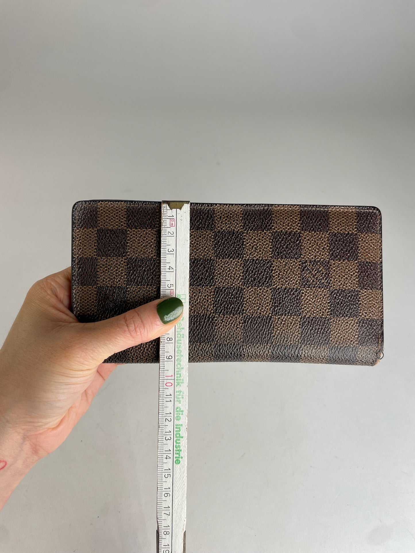 Vintage Louis Vuitton Damier Monogram Leather Card Holder / ID Holder Brown