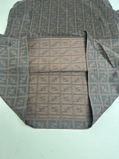 Vintage Fendi FF Monogram Stretch Dress Brown M