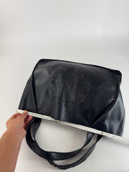 Sac fourre-tout vintage en cuir végétalien avec logo Stella Mc Cartney