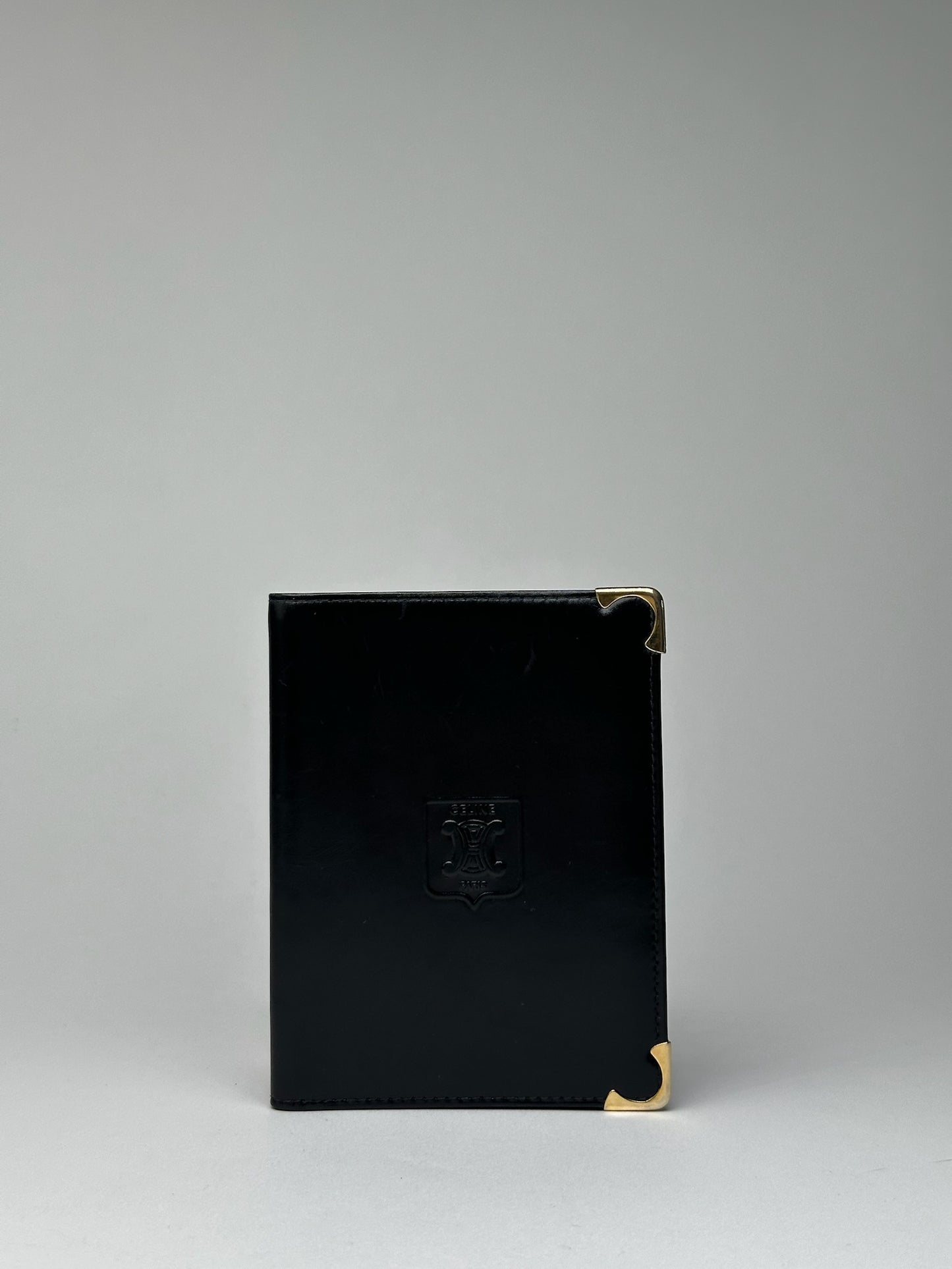 Vintage Celine Paris Foldable Leather wallet black