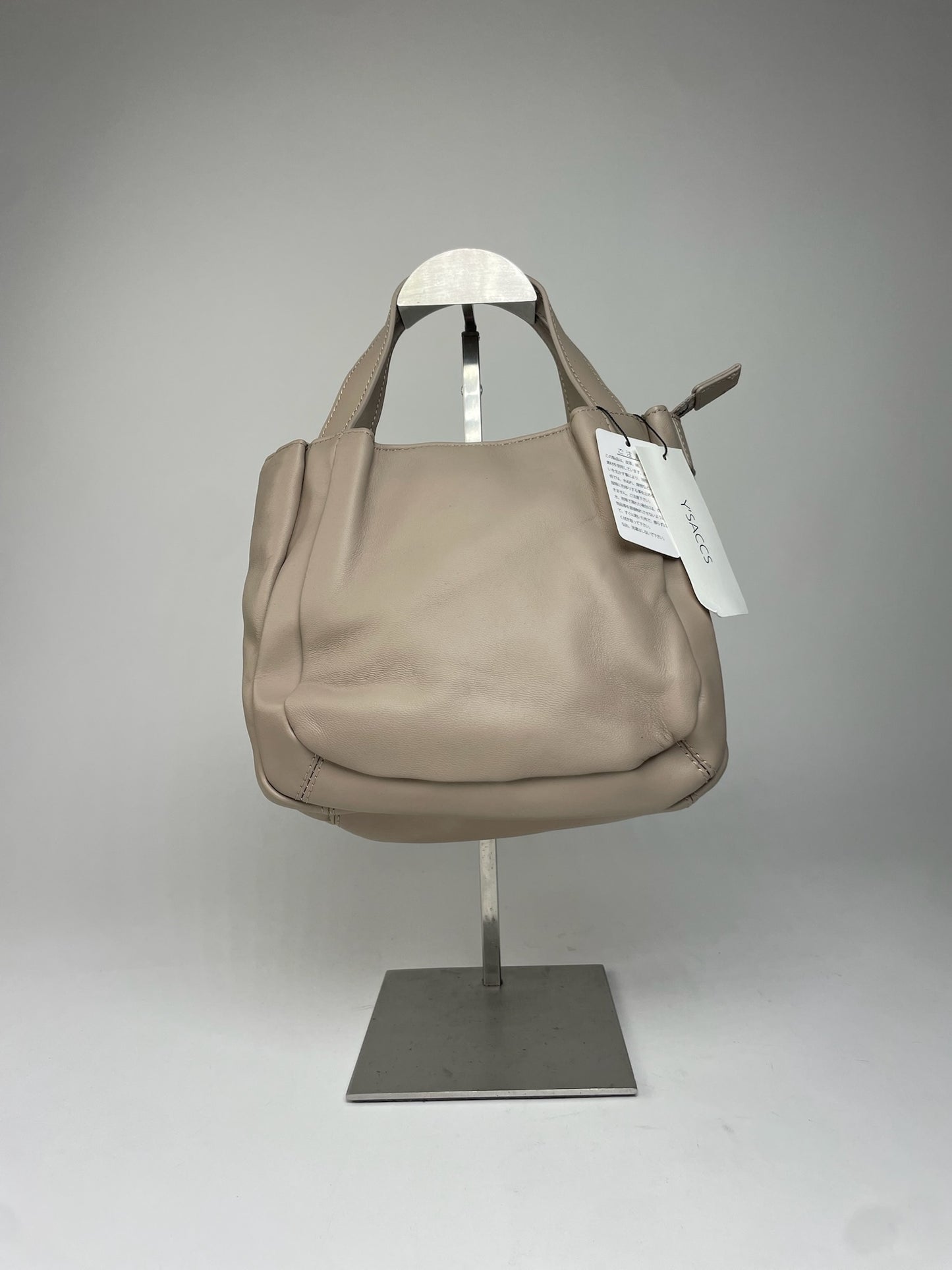 Vintage Yohji Yamamoto Y-Saccs Leather Handbag Beige New With Tag