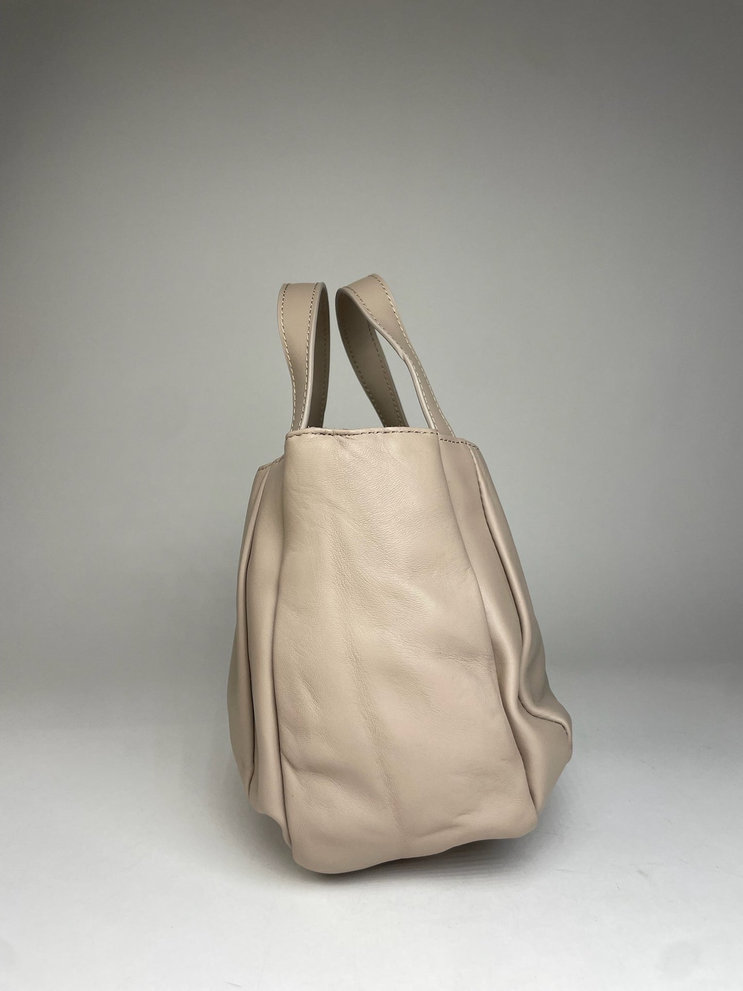 Vintage Yohji Yamamoto Y-Saccs Leather Handbag Beige New With Tag