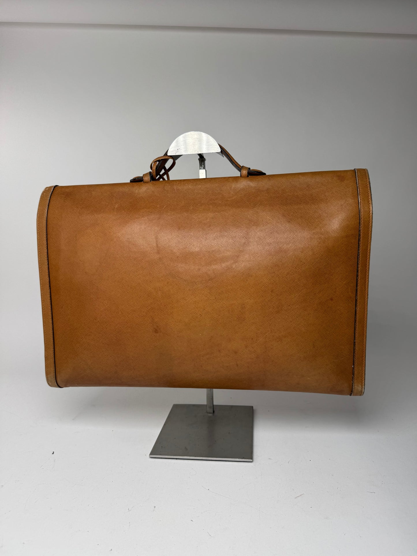 Vintage Loewe Madrid LEATHER Briefcase camel