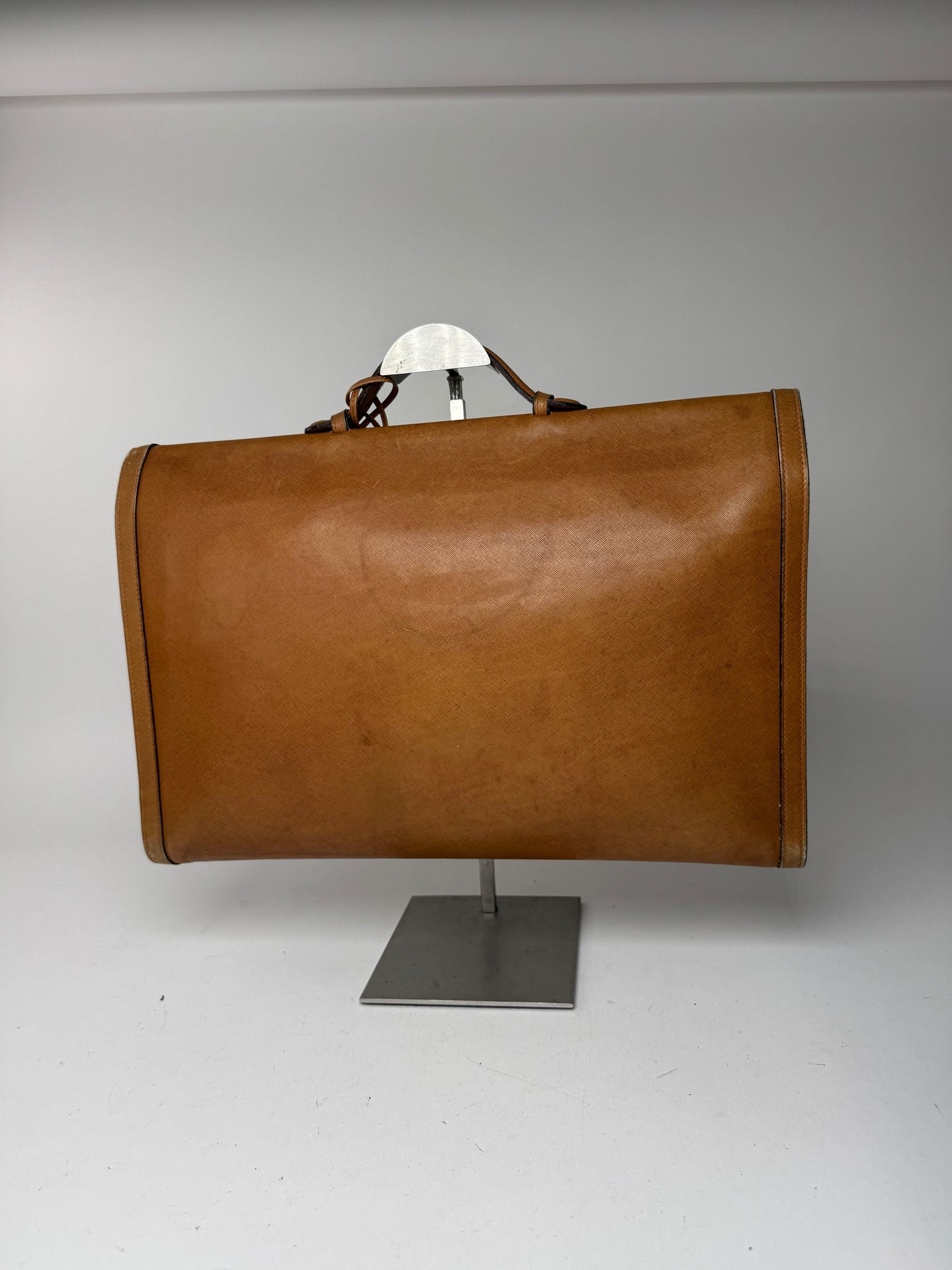 Vintage Loewe Madrid LEATHER Briefcase camel