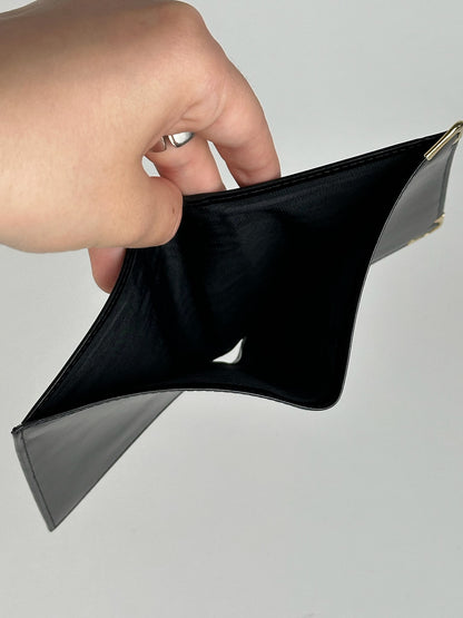 Vintage Celine Paris Foldable Leather wallet black