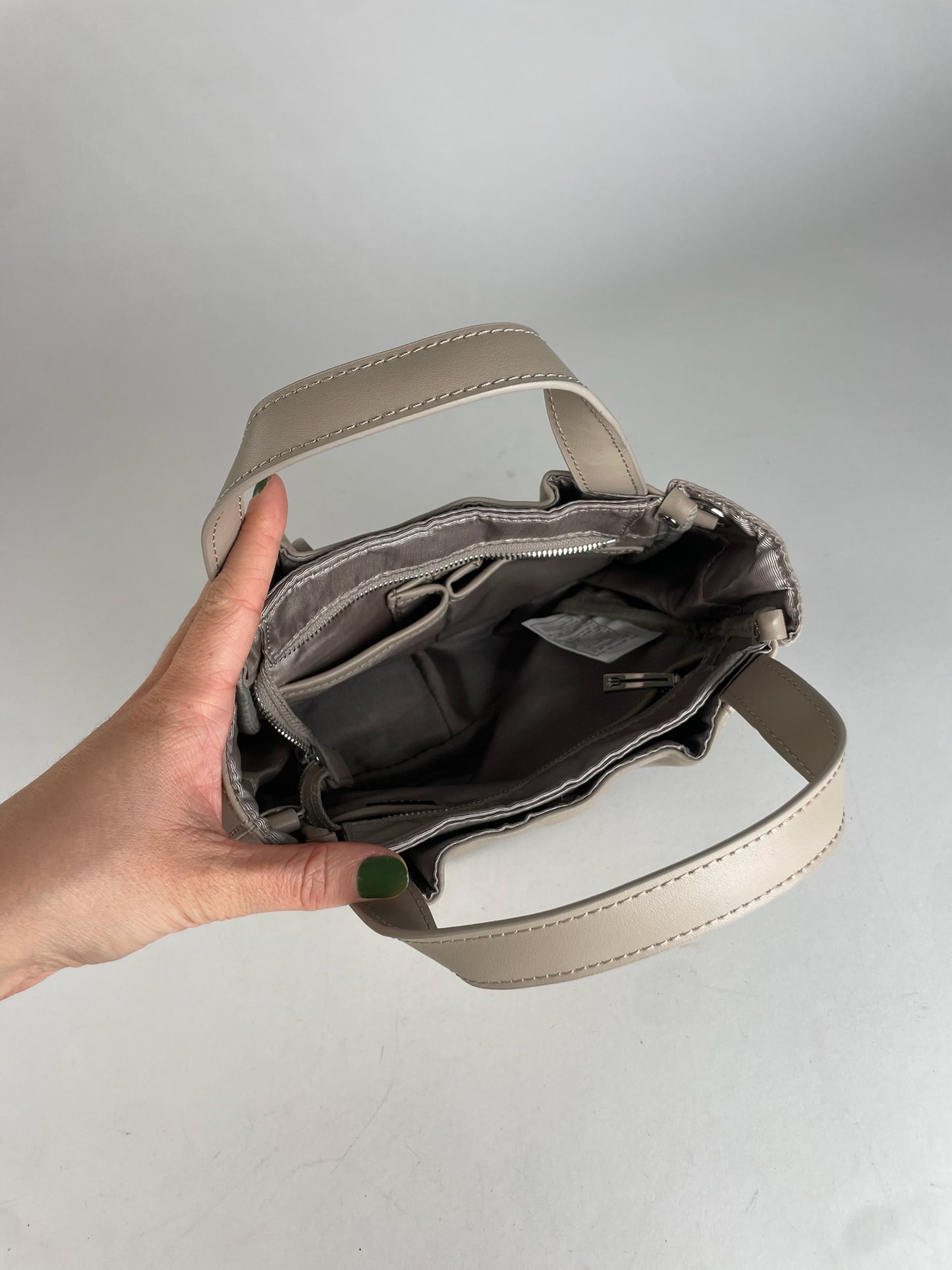 Vintage Yohji Yamamoto Y-Saccs Leather Handbag Beige New With Tag