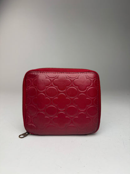 Portefeuille Vintage Comme Des Garçons Zippy Leather rouge
