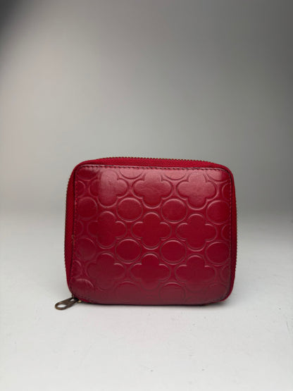 Portefeuille Vintage Comme Des Garçons Zippy Leather rouge