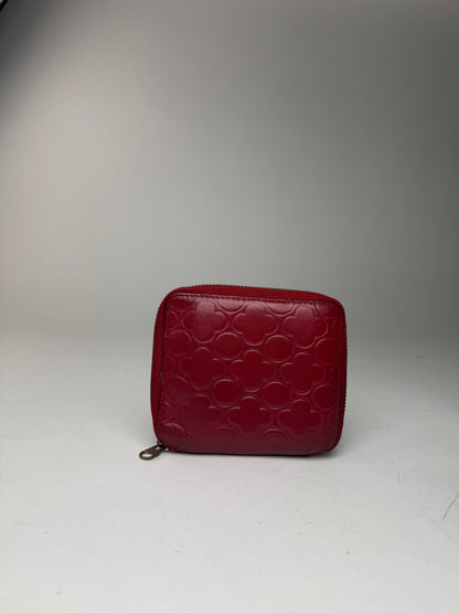 Portefeuille Vintage Comme Des Garçons Zippy Leather rouge