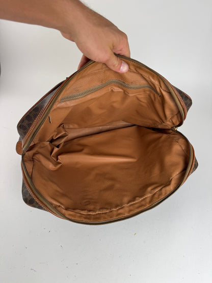 Sac vintage en cuir monogramme Triomphe de Céline Paris marron