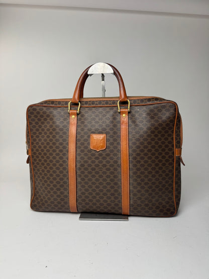 Sac vintage en cuir monogramme Triomphe de Céline Paris marron