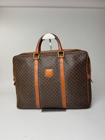 Sac vintage en cuir monogramme Triomphe de Céline Paris marron