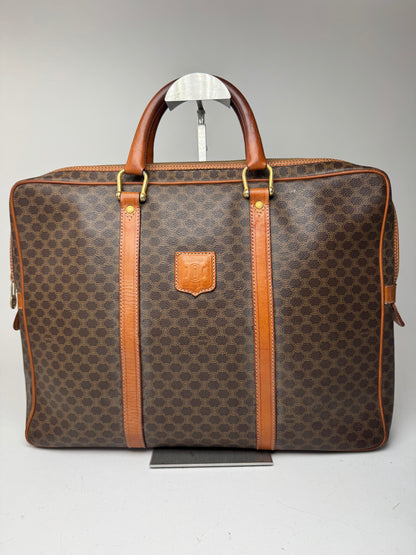 Sac vintage en cuir monogramme Triomphe de Céline Paris marron